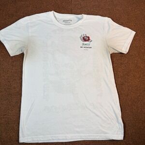 GSTR Be Strong Skull Rose Graphic T-Shirt Mens Medium White Flowers Grow Out B-